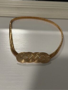 Gold-Tone Knot Statement Belt